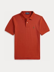 Polo Ralph Lauren Orange Cotton Pique Polo Shirt - Image 1 of 2