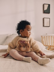 Caramel Brown Bear Cosy Baby Fleece Jumper and Leggings 2 Piece Set - Image 3 of 17