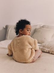 Caramel Brown Bear Cosy Baby Fleece Jumper and Leggings 2 Piece Set - Image 5 of 17