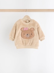 Caramel Brown Bear Cosy Baby Fleece Jumper and Leggings 2 Piece Set - Image 9 of 17