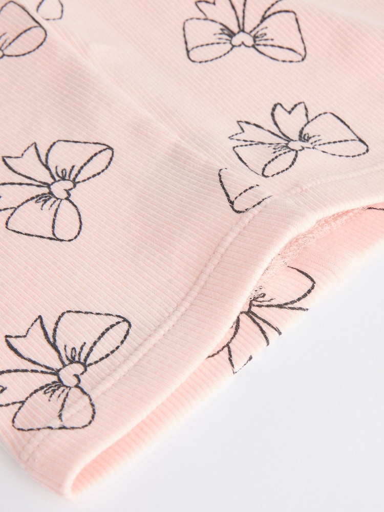 Pink Bow Print Baby Long Sleeve Frill Top And Leggings Set (0mths-2yrs) - Image 18 of 19