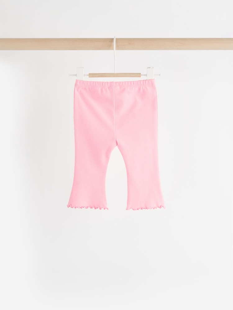 Rose/Blanc Cœur Bébé Imprimé - Ensemble confortable de 2 pièces en polaire et leggings bébé - Image 10 of 15