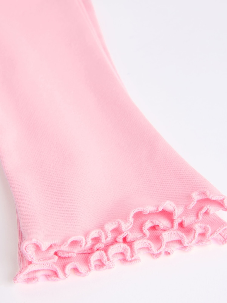 Pink/White Heart Baby Print Cosy Baby Fleece Jumper and Leggings 2 Piece Set - Image 15 of 15