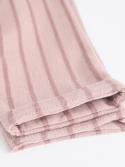 Mauve Purple Stripe Baby Sweatshirt And Wide Leg Trousers Set - Image 10 of 10