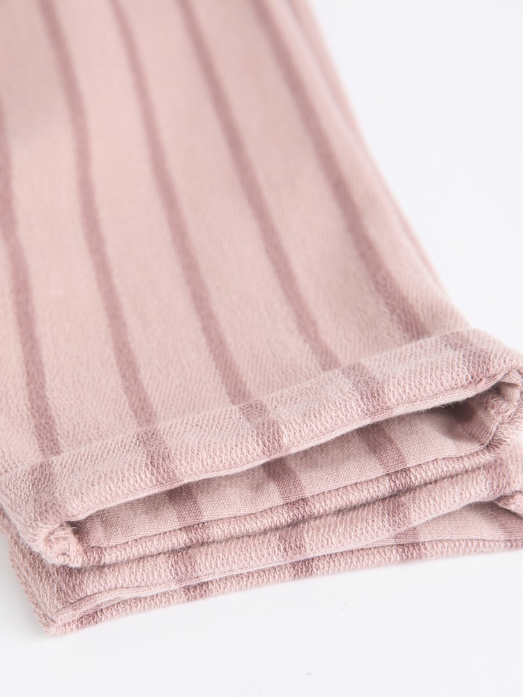 Mauve Purple Stripe Baby Sweatshirt And Wide Leg Trousers Set - Image 10 of 10