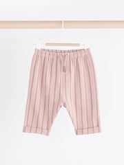 Mauve Purple Stripe Baby Sweatshirt And Wide Leg Trousers Set - Image 6 of 10