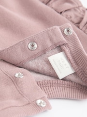 Mauve Purple Stripe Baby Sweatshirt And Wide Leg Trousers Set - Image 9 of 10