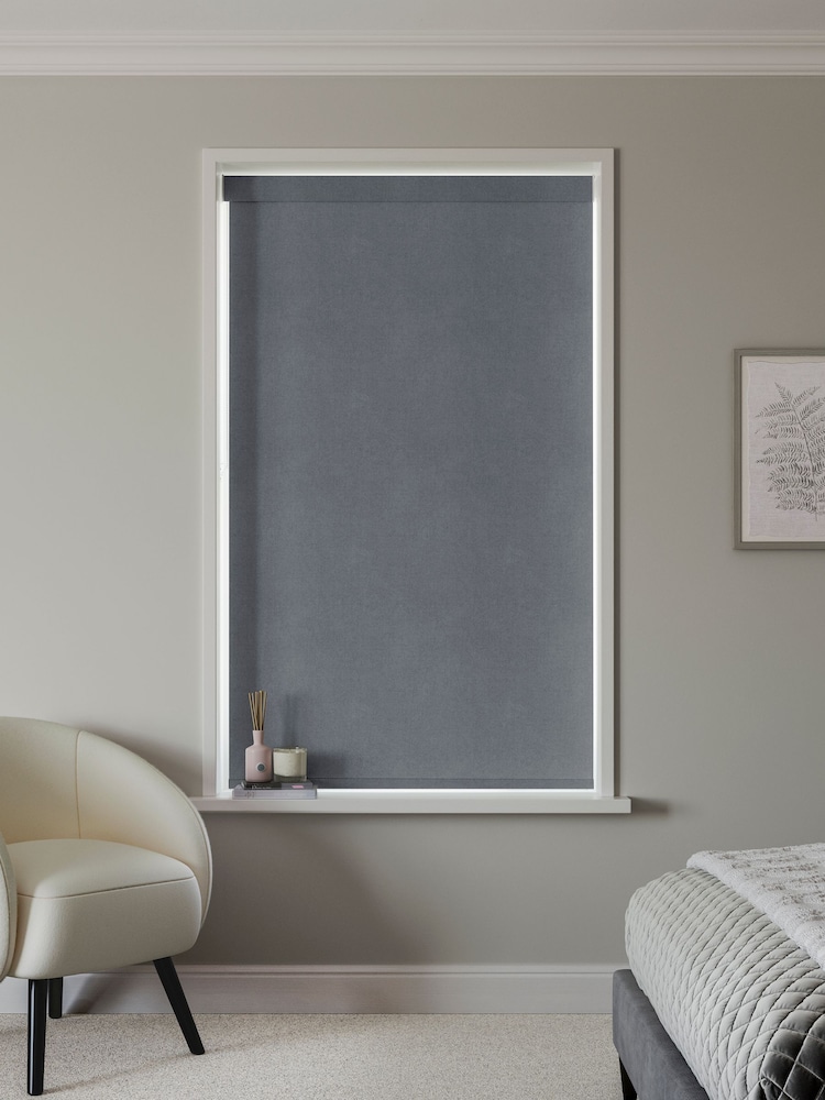 Charcoal Grey Hollis Made to Measure Roller Blind - Image 2 of 6