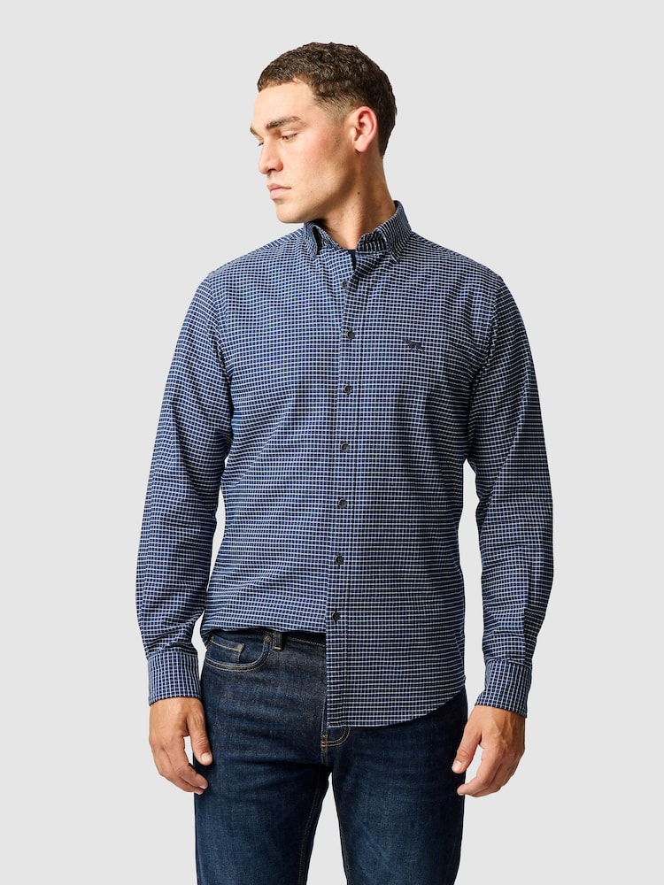 Rodd & Gunn Blue Oxford Riverhead Check Shirt - Image 1 of 6 Rodd & Gunn Blue Oxford Riverhead Check Shirt - Image 1 of 6