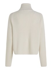 Pull Tommy Hilfiger blanc à col cheminée - Image 5 de 6