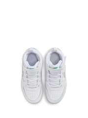 Nike White/Light Blue Junior Court Borough Mid Trainers - Image 7 of 10