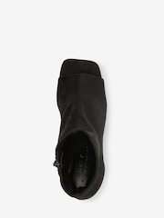 Black Forever Comfort® Peep Toe Heeled Shoe Boots - Image 4 of 5