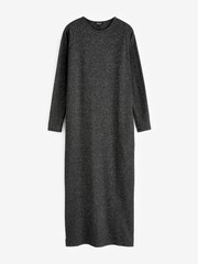 Simply Be Charcoal Grey Cosy Marl Maxi Dress - Image 5 of 5