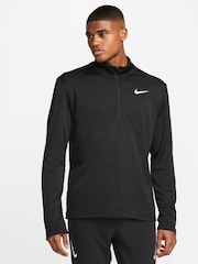 Schwarz - Nike Pacer Lauftop mit kurzem Reißverschluss - Bild 1 von 8