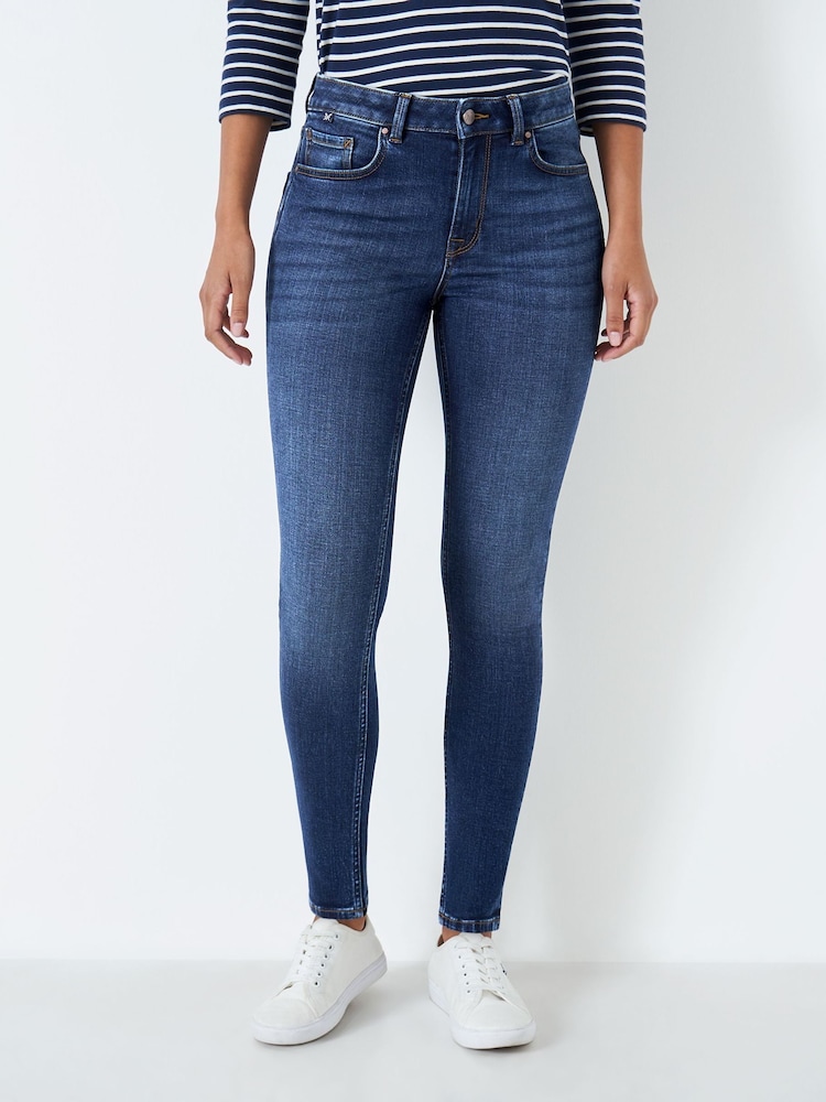 Crew Clothing Navy Blue Skinny Jeans - Image 1 of 3