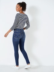 Crew Clothing Navy Blue Skinny Jeans - Image 2 of 3