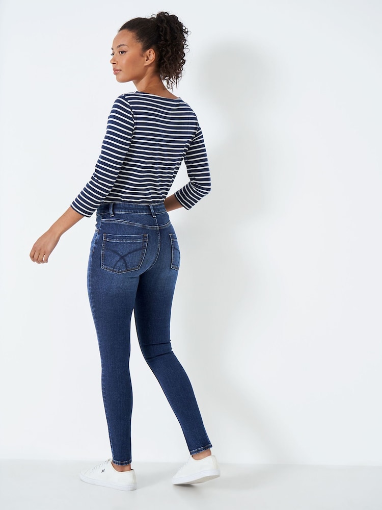 Marineblau/blau - Crew Clothing Skinny-Jeans - Bild 2 von 5 Marineblau/blau - Crew Clothing Skinny-Jeans - Bild 2 von 5