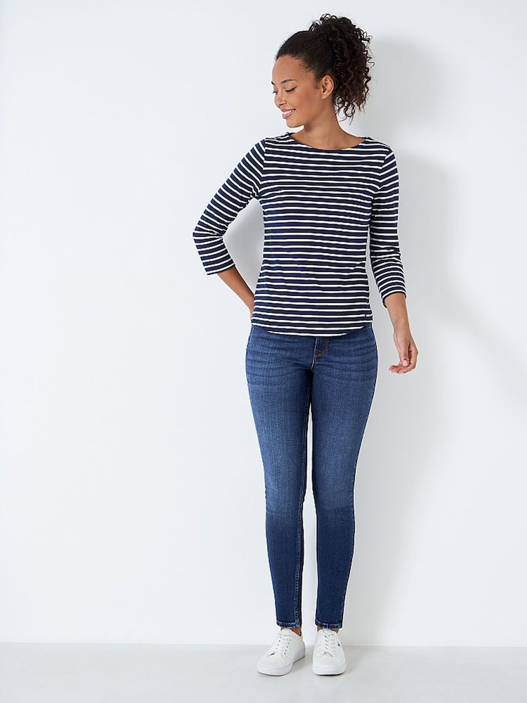 Crew Clothing Navy Blue Skinny Jeans - Image 3 of 3