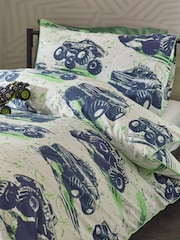 Grey Monster Trucks Duvet Cover and Pillowcase Set - Image 1 of 3