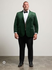 BadRhino Big & Tall Green Tailored Velvet Blazer - Image 2 of 5