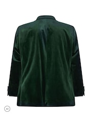 BadRhino Big & Tall Green Tailored Velvet Blazer - Image 5 of 5