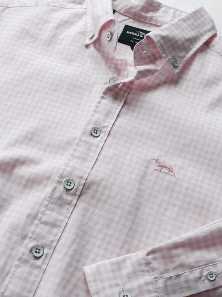 Rodd & Gunn Pink Oxford Bayshore Gingham Shirt - Image 5 of 5 Rodd & Gunn Pink Oxford Bayshore Gingham Shirt - Image 5 of 5
