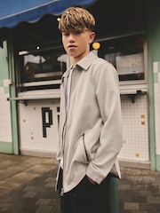 Neutral Smart Zip Through Shacket (3-16yrs) - Image 1 of 9