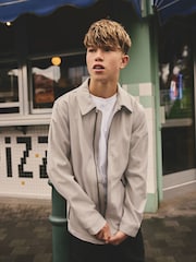 Neutral Smart Zip Through Shacket (3-16yrs) - Image 2 of 9