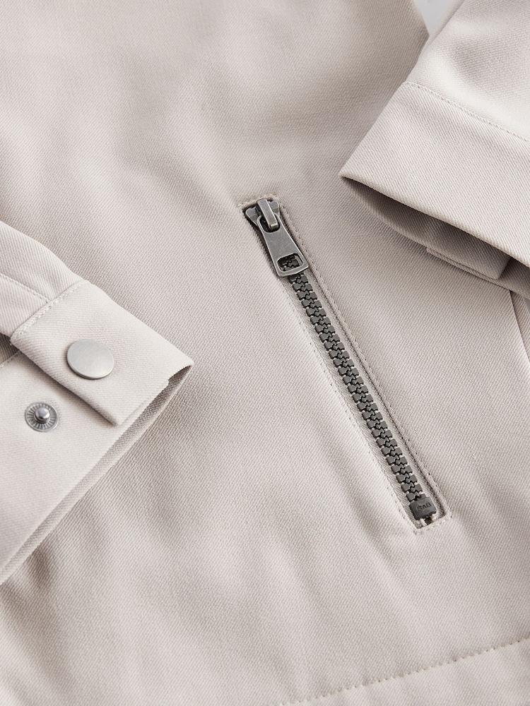 Neutral Smart Zip Through Shacket (3-16yrs) - Image 9 of 9