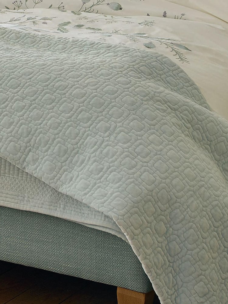 Laura Ashley Duck Egg Blue Carrie Bedspread - Image 1 of 3