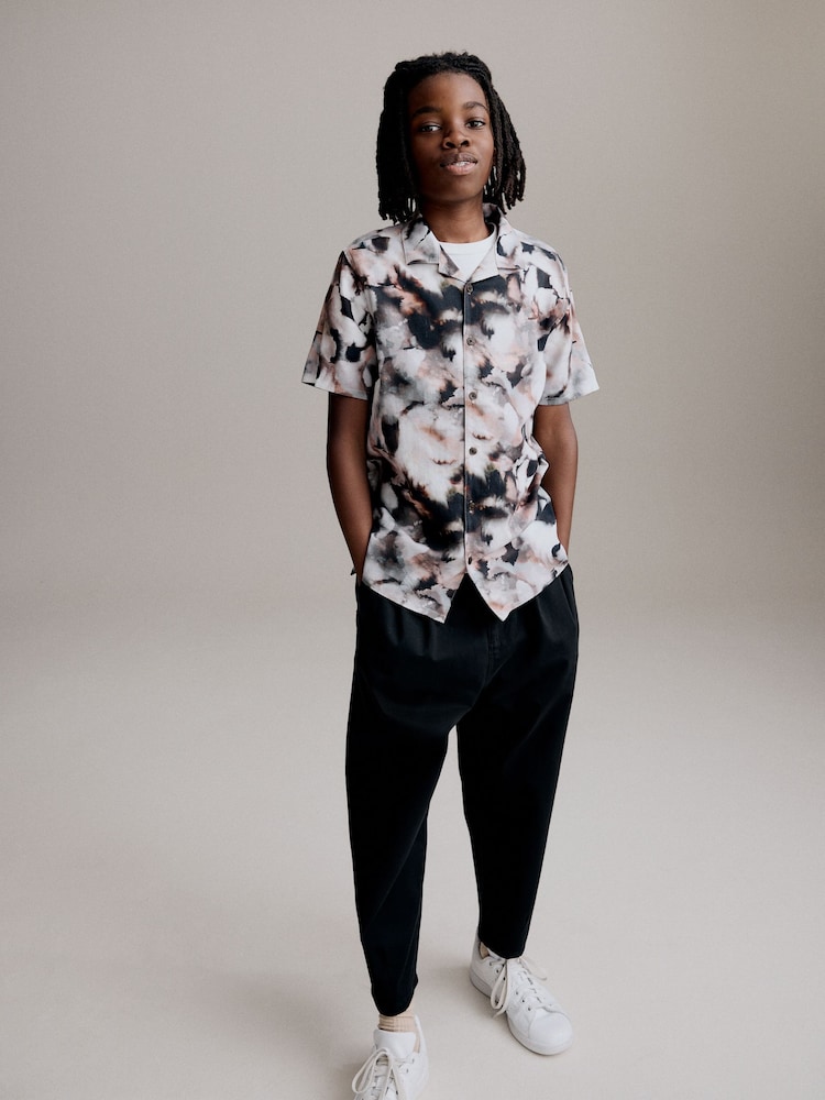 Black Blotch Short Sleeve Printed Shirt (3-16yrs) - Image 2 of 8