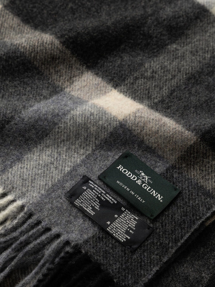 Rodd & Gunn Grey Jed Valley Scarf - Image 3 of 3