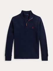 Polo Ralph Lauren logollinen neljännesvetoketjullinen jersey-collegepaita - Kuva 1 / 2