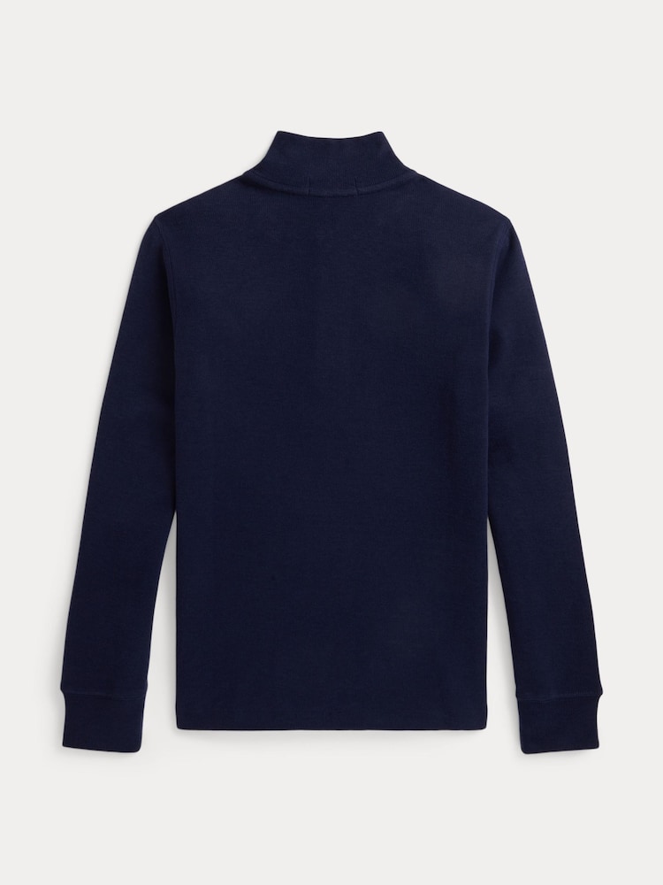 Polo Ralph Lauren logollinen neljännesvetoketjullinen jersey-collegepaita - Kuva 2 / 2