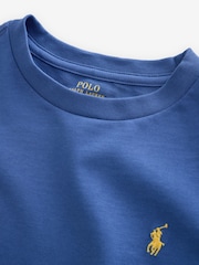 Bleu - T-shirt à manches longues en jersey Polo Ralph Lauren avec logo - Image 6 sur 8