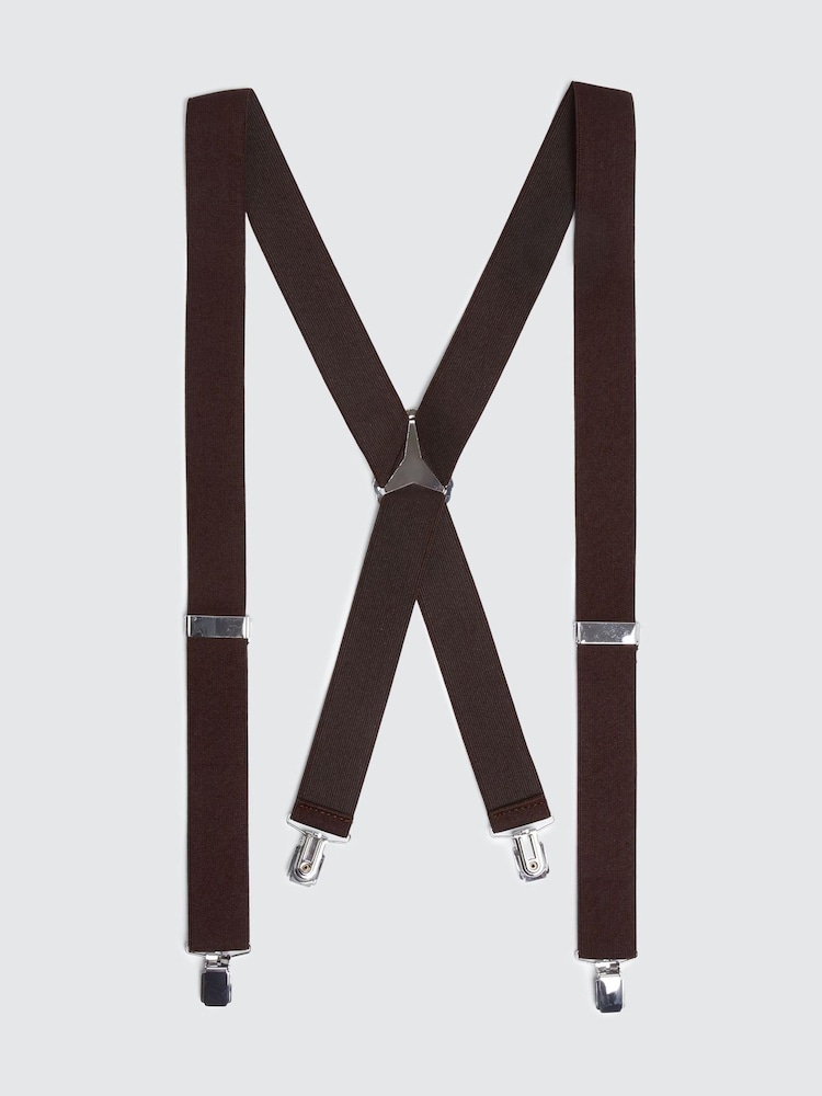 MOSS Brown Clip-On Braces - Image 1 of 2