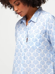Aspiga Blue 100% Cotton Saffron Beach Shirt Cover-Up - Image 6 of 6