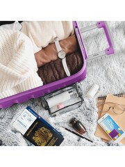 Set Of 2 Large Check-In & Small Carry-On Hardcase Travel Suitcase - Image 4 of 7
