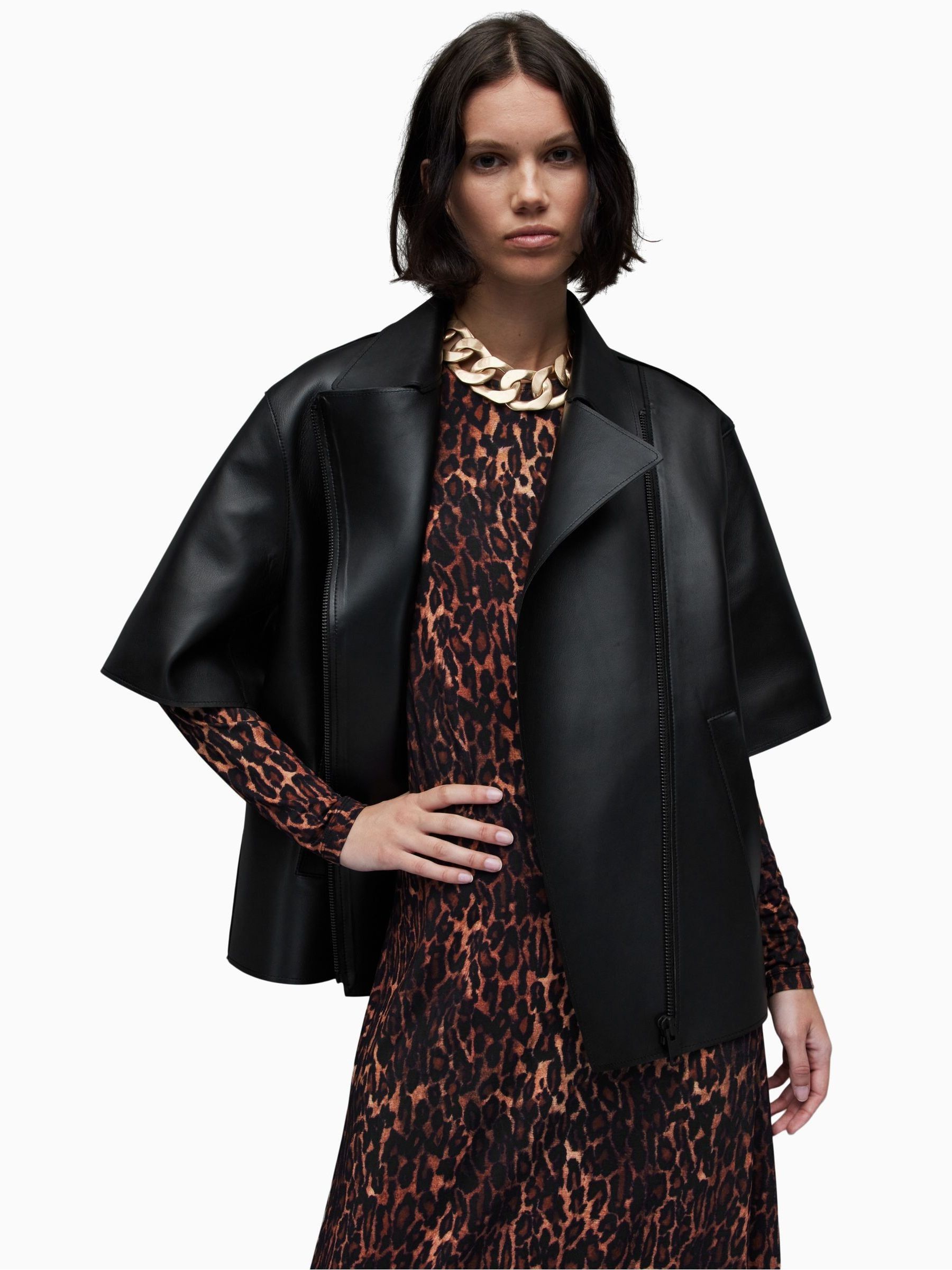 Buy AllSaints Black Bayla Bonded Jacket from Next USA Buy AllSaints Black Bayla Bonded Jacket from Next USA