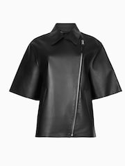 AllSaints Black Bayla Bonded Jacket - Image 7 of 7
