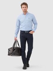 Rodd & Gunn Blue Gunn Check Oxford Slim Fit Shirt - Image 3 of 4