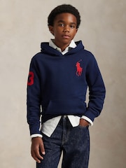Polo Ralph Lauren Blue Varsity Logo Jersey Hoodie - Image 1 of 5