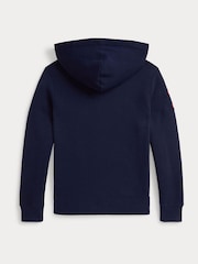 Polo Ralph Lauren Blue Varsity Logo Jersey Hoodie - Image 6 of 6