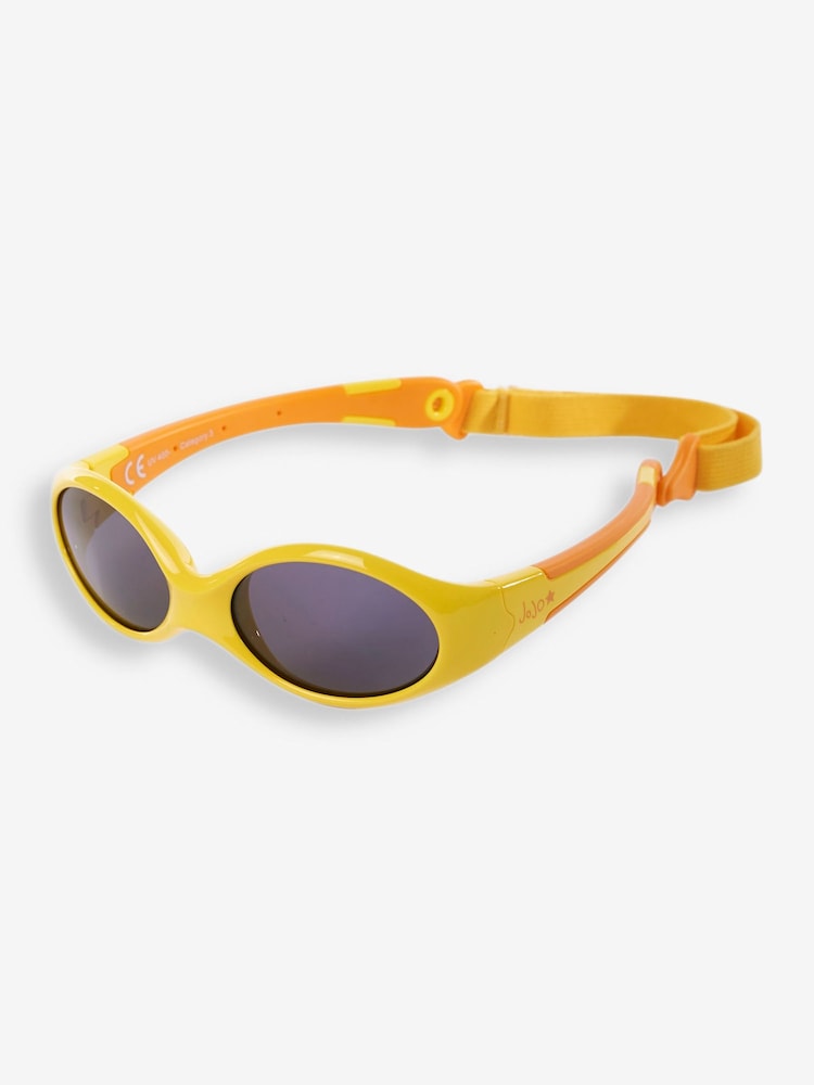 JoJo Maman Bébé Yellow Kids' Flexible Sunglasses with Straps - Image 1 of 1