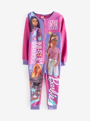 Vanilla Underground Pink Barbie Fleece Kids All-In-One - Image 2 of 5