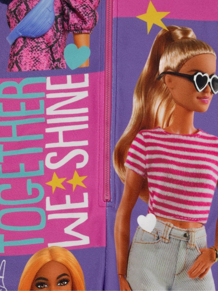 Vanilla Underground Pink Barbie Fleece Kids All-In-One - Image 5 of 5