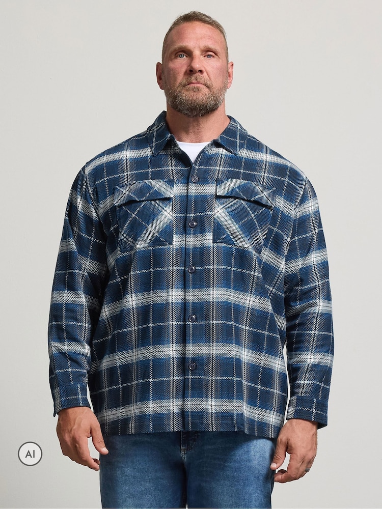 BadRhino Big & Tall Check Overshirt - 6的图像1｝