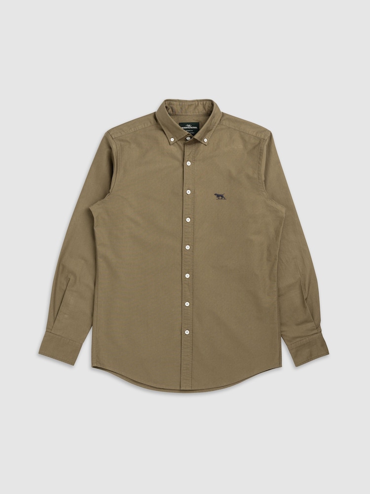 Rodd & Gunn Green Oxford Slim Fit Shirt - Image 4 of 4