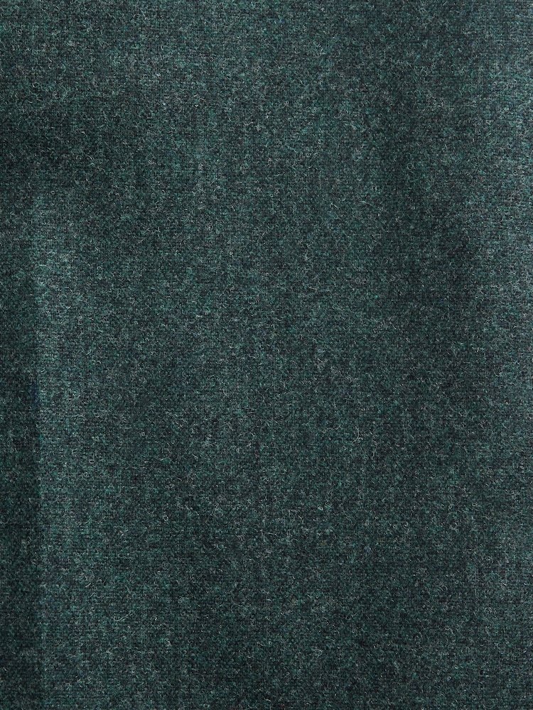 Зеленый - Стандартный крой - Шерсть слим фит Blend Донегол деловые брюки - Изображение 9 из 9