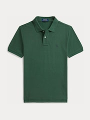 Polo Ralph Lauren Dark Green Cotton Pique Polo Shirt - Image 1 of 2